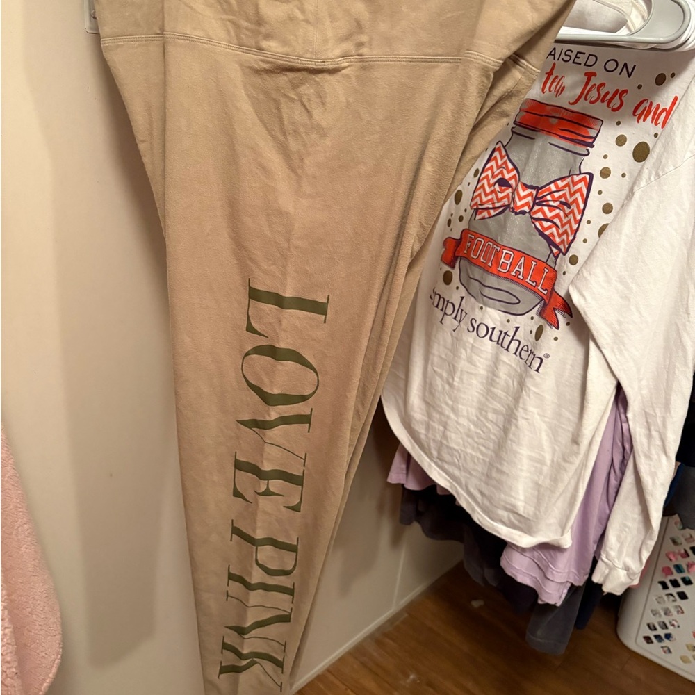 PINK Victoria's Secret Tan Leggings